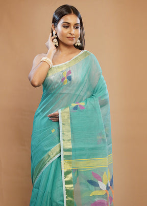 Green Matka Silk Saree With Blouse Piece - Indian Silk House Agencies