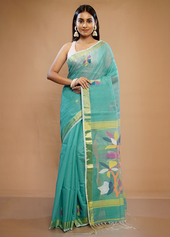 Green Matka Silk Saree With Blouse Piece - Indian Silk House Agencies