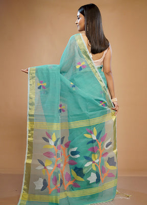 Green Matka Silk Saree With Blouse Piece - Indian Silk House Agencies