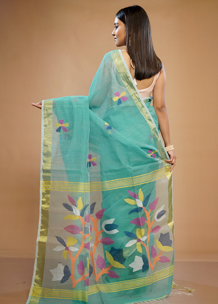 Green Matka Silk Saree With Blouse Piece - Indian Silk House Agencies