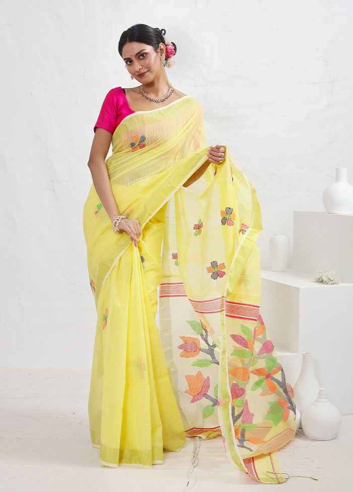 Yellow Matka Silk Saree With Blouse Piece - Indian Silk House Agencies