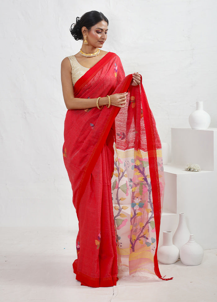 Pink Matka Pure Silk Saree With Blouse Piece - Indian Silk House Agencies