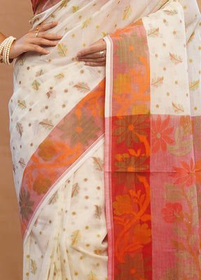 Cream Matka Silk Saree With Blouse Piece - Indian Silk House Agencies