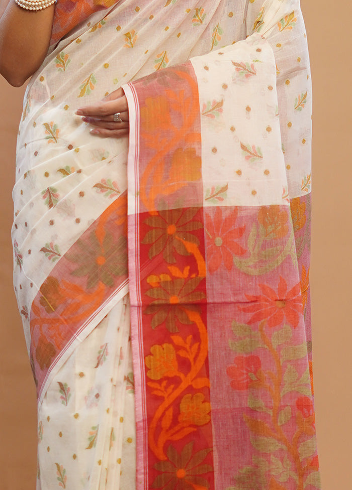 Cream Matka Silk Saree With Blouse Piece - Indian Silk House Agencies