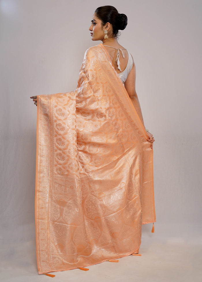 Pink Dupion Silk Saree With Blouse Piece - Indian Silk House Agencies