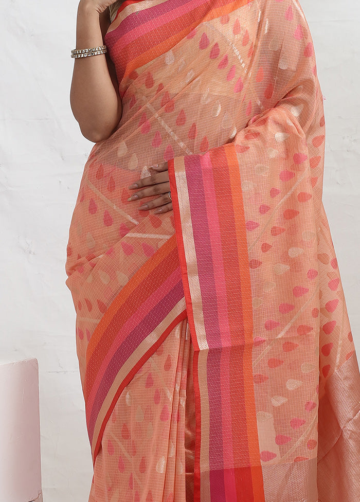 Cream Cotton Saree With Blouse Piece - Indian Silk House Agencies