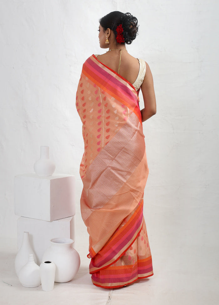 Cream Cotton Saree With Blouse Piece - Indian Silk House Agencies