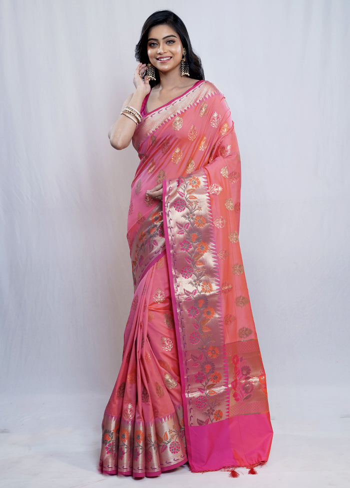 Multicolor Dupion Silk Saree With Blouse Piece - Indian Silk House Agencies