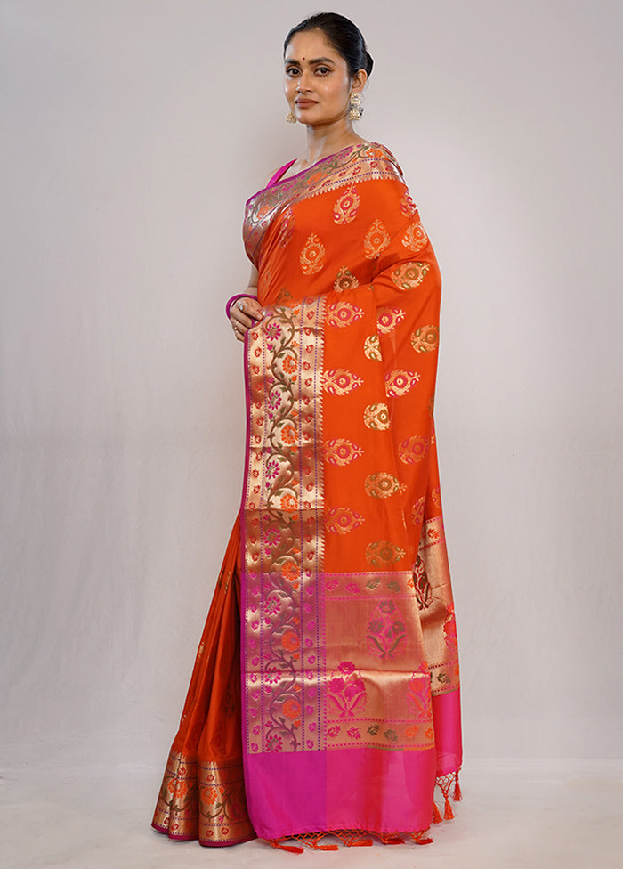 Multicolor Dupion Silk Saree With Blouse Piece - Indian Silk House Agencies