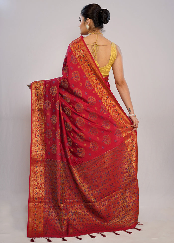 Multicolor Cotton Saree With Blouse Piece - Indian Silk House Agencies