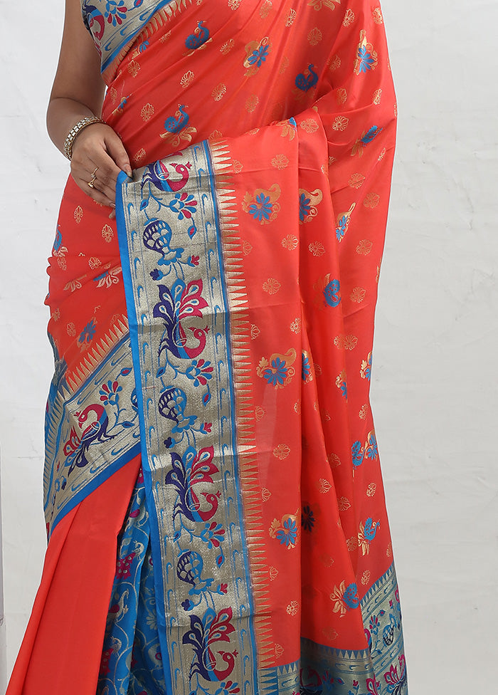 Pink Kanjivaram Silk Saree With Blouse Piece - Indian Silk House Agencies