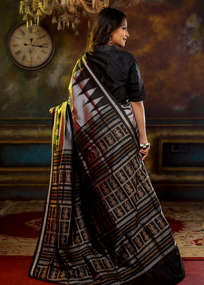 Grey Bomkai Pure Silk Saree With Blouse Piece - Indian Silk House Agencies