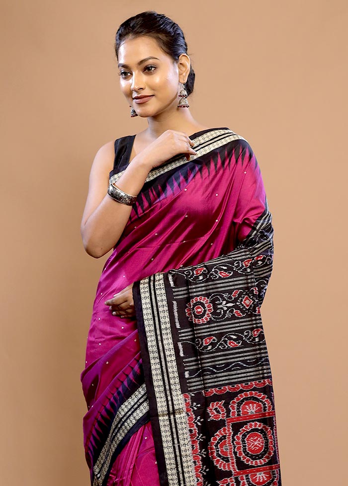 Purple Pure Ikkat Cotton Saree With Blouse Piece - Indian Silk House Agencies