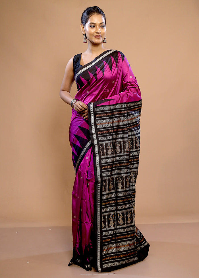 Purple Pure Ikkat Cotton Saree With Blouse Piece - Indian Silk House Agencies