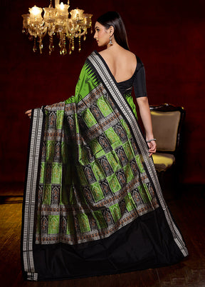 Green Pure Ikkat Cotton Saree With Blouse Piece - Indian Silk House Agencies