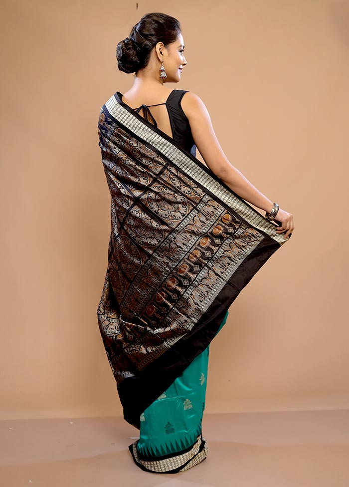 Green Pure Ikkat Cotton Saree With Blouse Piece - Indian Silk House Agencies