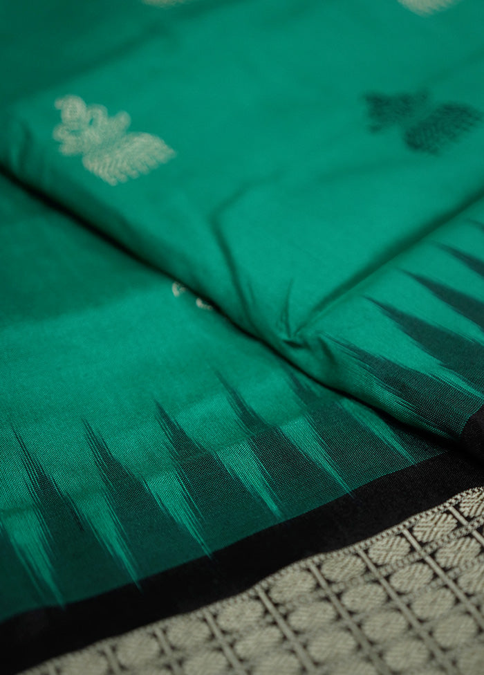 Green Bomkai Pure Silk Saree With Blouse Piece - Indian Silk House Agencies