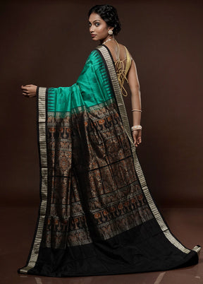 Green Bomkai Pure Silk Saree With Blouse Piece - Indian Silk House Agencies