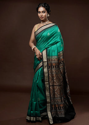 Green Bomkai Pure Silk Saree With Blouse Piece - Indian Silk House Agencies