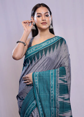 Grey Bomkai Silk Saree Without Blouse Piece - Indian Silk House Agencies