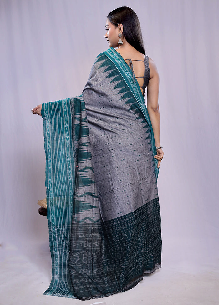 Grey Bomkai Silk Saree Without Blouse Piece - Indian Silk House Agencies