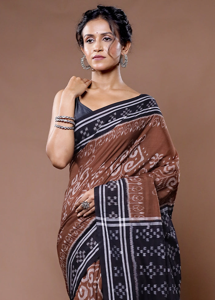 Rust Orissa Cotton Saree Without Blouse Piece - Indian Silk House Agencies