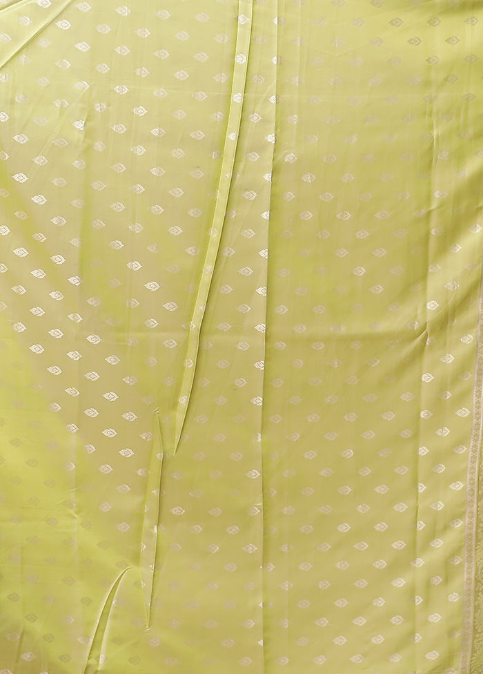 Green Dupion Silk Saree With Blouse Piece