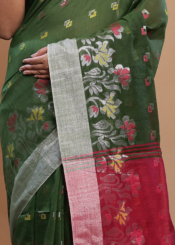 Green Matka Silk Saree With Blouse Piece - Indian Silk House Agencies