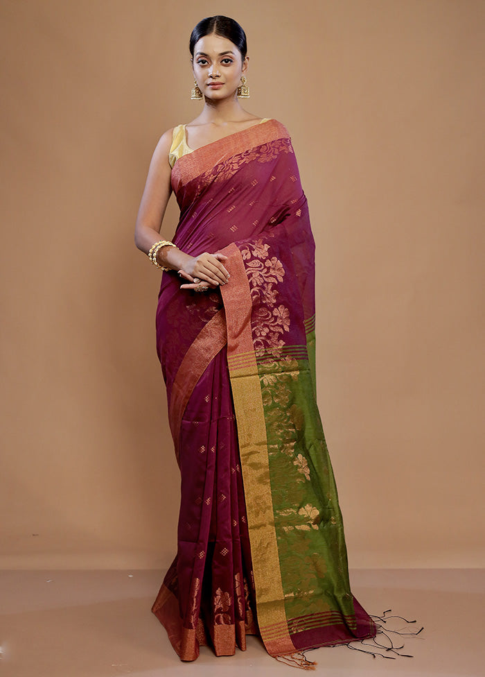 Pink Matka Silk Saree With Blouse Piece - Indian Silk House Agencies