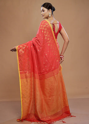 Red Matka Silk Saree With Blouse Piece - Indian Silk House Agencies