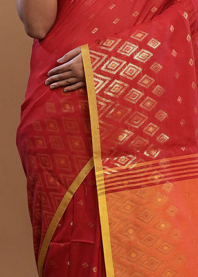 Red Matka Silk Saree With Blouse Piece - Indian Silk House Agencies