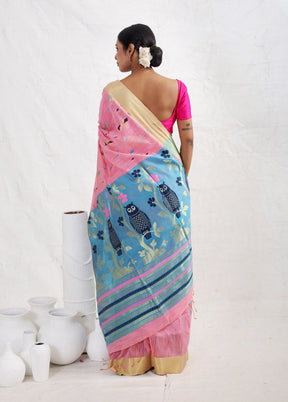 Pink Matka Silk Saree With Blouse Piece - Indian Silk House Agencies