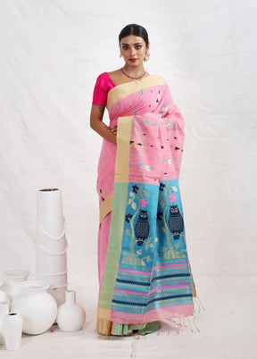 Pink Matka Silk Saree With Blouse Piece - Indian Silk House Agencies