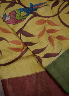 Multicolor Tussar Silk Saree With Blouse Piece - Indian Silk House Agencies