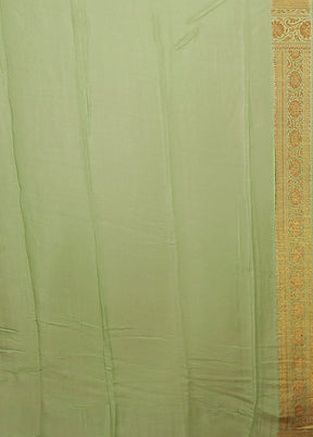 Green Georgette Saree With Blouse Piece