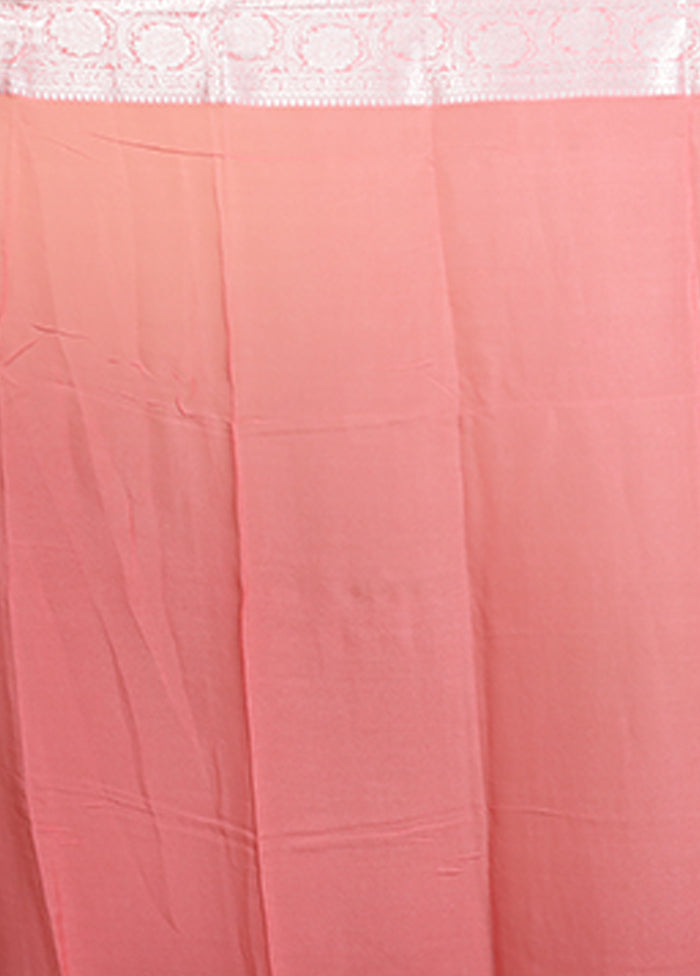 Blue Georgette Saree With Blouse Piece