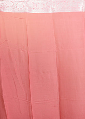 Blue Georgette Saree With Blouse Piece