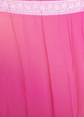 Orange Georgette Saree With Blouse Piece