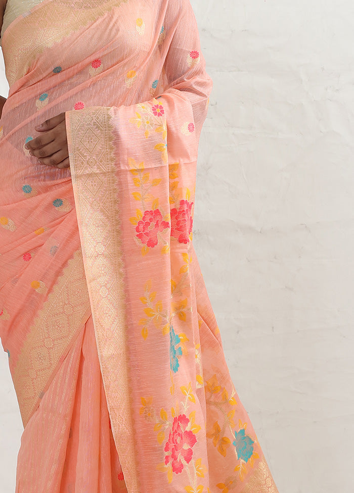 Pink Dupion Silk Saree With Blouse Piece - Indian Silk House Agencies