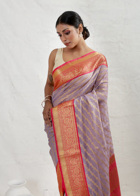 Purple Georgette Saree With Blouse Piece - Indian Silk House Agencies