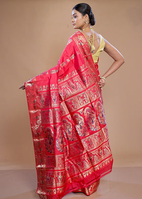 Pink Pure Swarnachuri Silk Saree With Blouse Piece - Indian Silk House Agencies