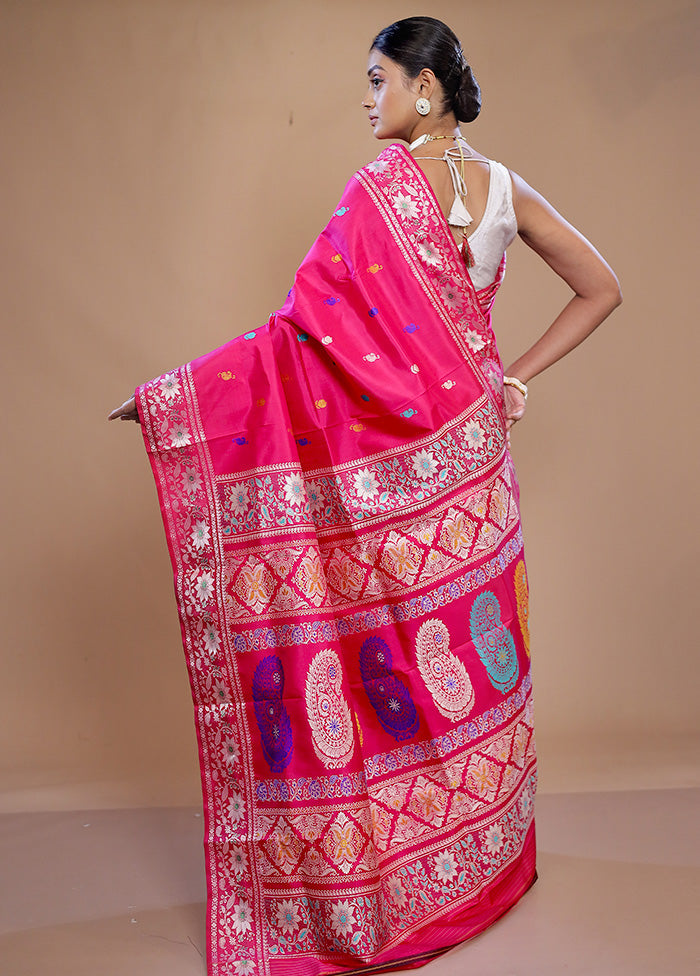 Pink Pure Swarnachuri Silk Saree With Blouse Piece - Indian Silk House Agencies