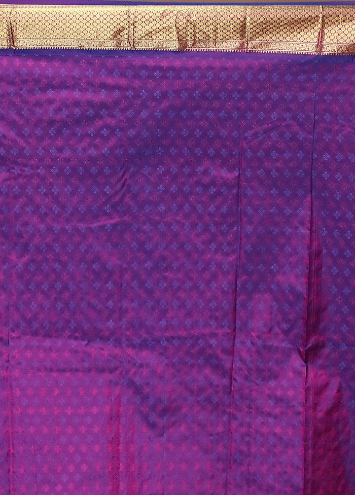 Pink Handloom Kanjivaram Pure Silk Saree With Blouse Piece