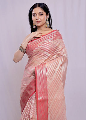 Pink Kora Silk Saree With Blouse Piece - Indian Silk House Agencies