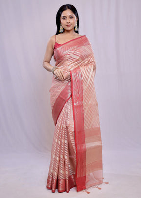 Pink Kora Silk Saree With Blouse Piece - Indian Silk House Agencies