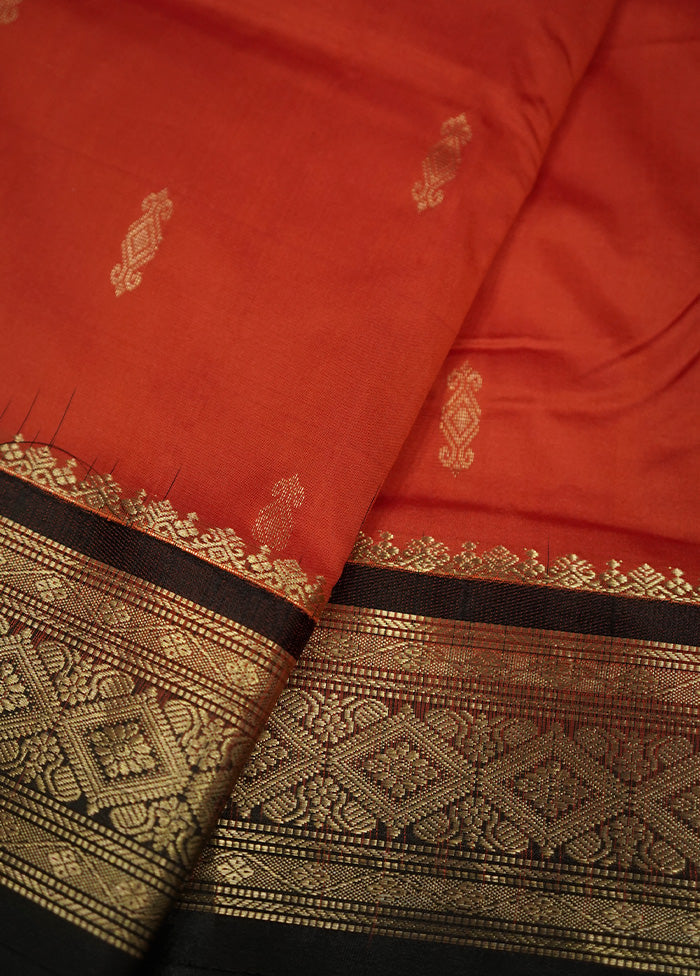 Red Kanjivaram Silk Saree Without Blouse Piece - Indian Silk House Agencies