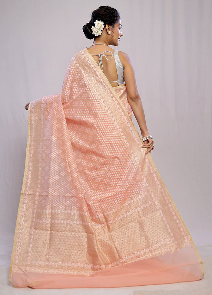 Pink Kora Silk Saree With Blouse Piece - Indian Silk House Agencies