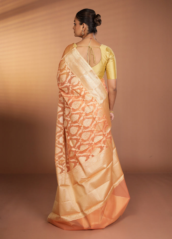 Pink Cotton Saree With Blouse Piece