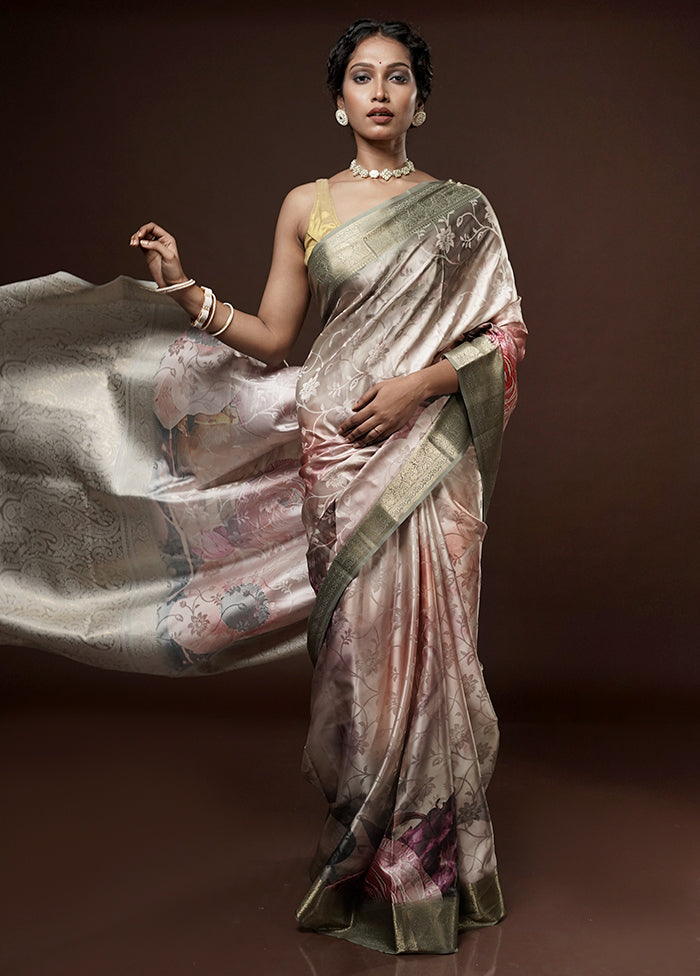 Pink Dupion Silk Saree With Blouse Piece - Indian Silk House Agencies