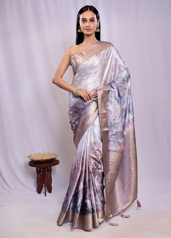 Multicolor Dupion Silk Saree With Blouse Piece - Indian Silk House Agencies